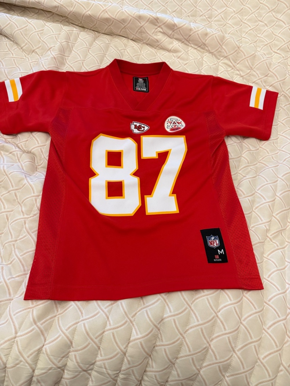 NFL Kansas City Chiefs #87 Red and White Kids Jersey